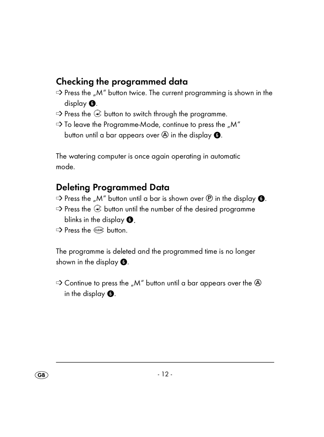 Kompernass KH 4083 manual Checking the programmed data, Deleting Programmed Data 