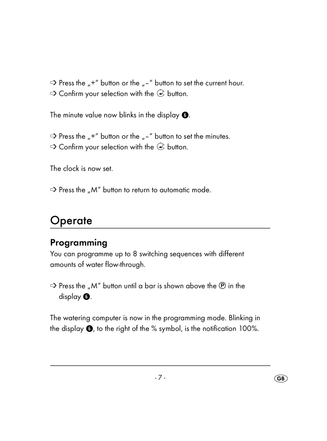 Kompernass KH 4083 manual Operate, Programming 