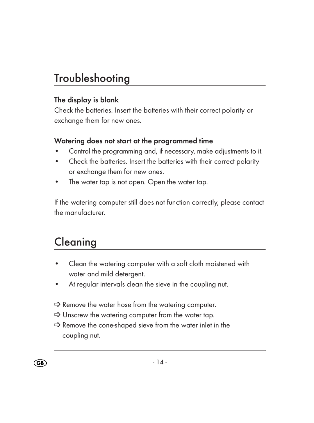 Kompernass KH 4083 manual Troubleshooting, Cleaning 