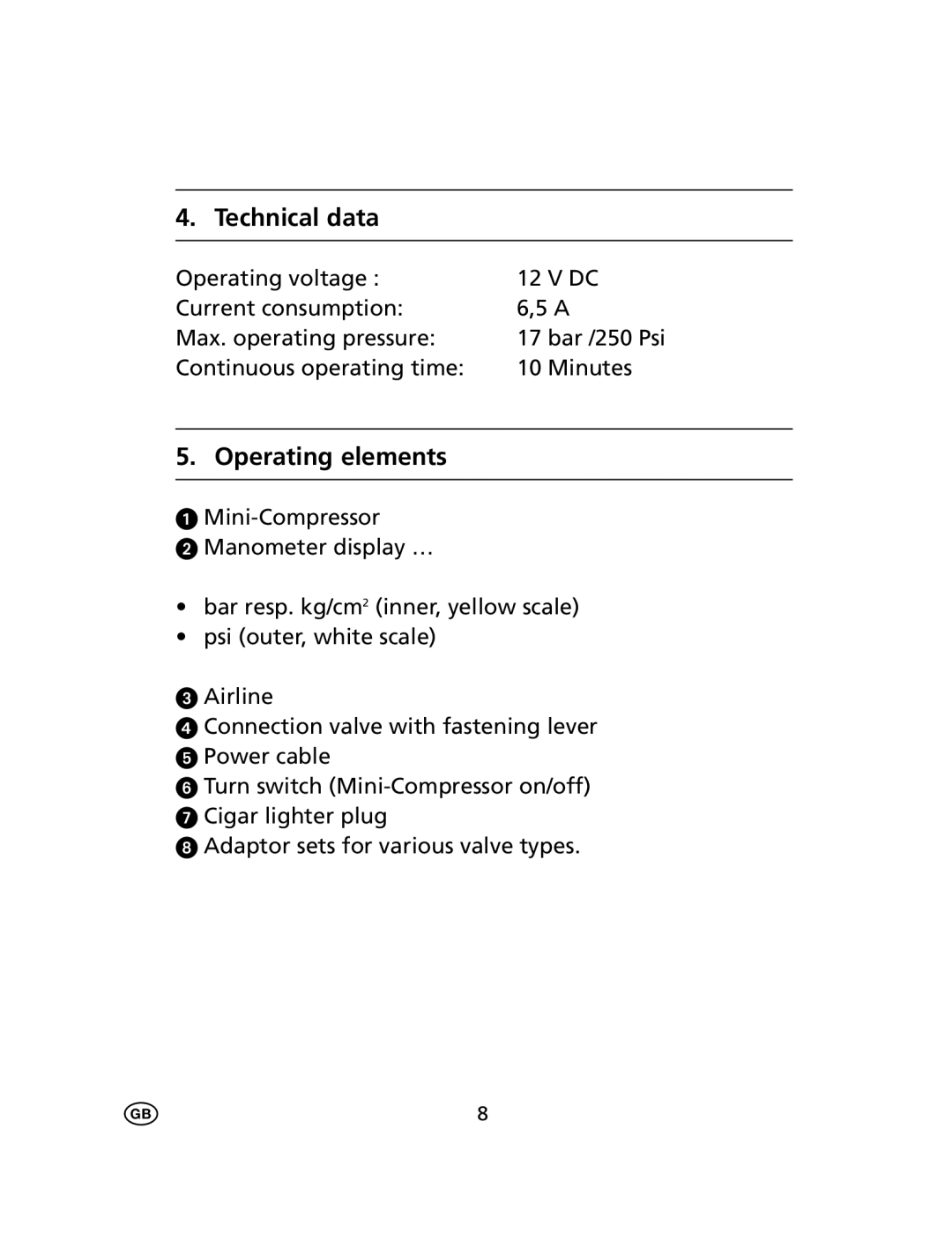 Kompernass KH 4106 manual Continuous operating time Minutes 