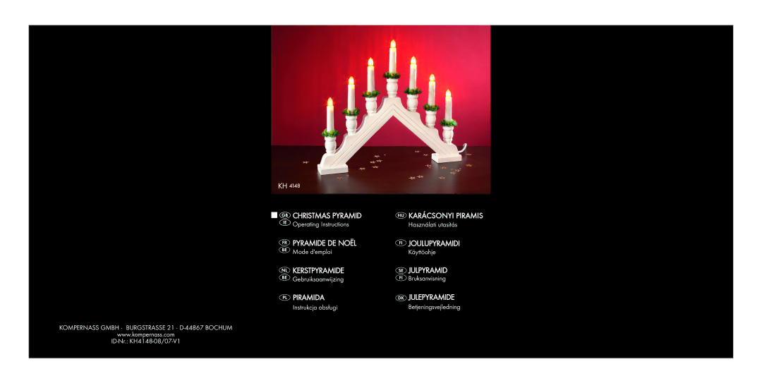 Kompernass KH 4148 operating instructions Piramida 