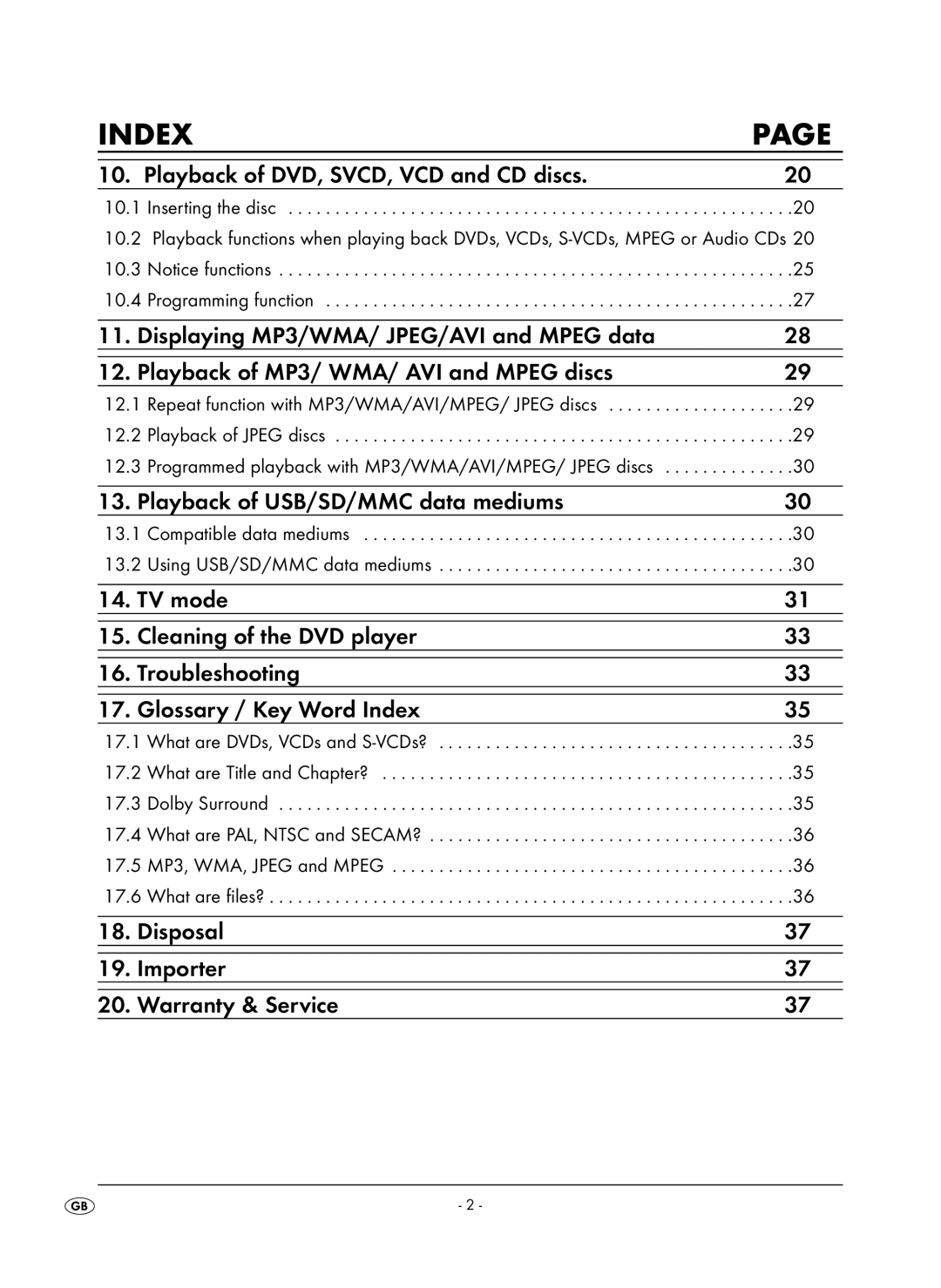 Kompernass KH 6504 operating instructions Disposal Importer Warranty & Service 