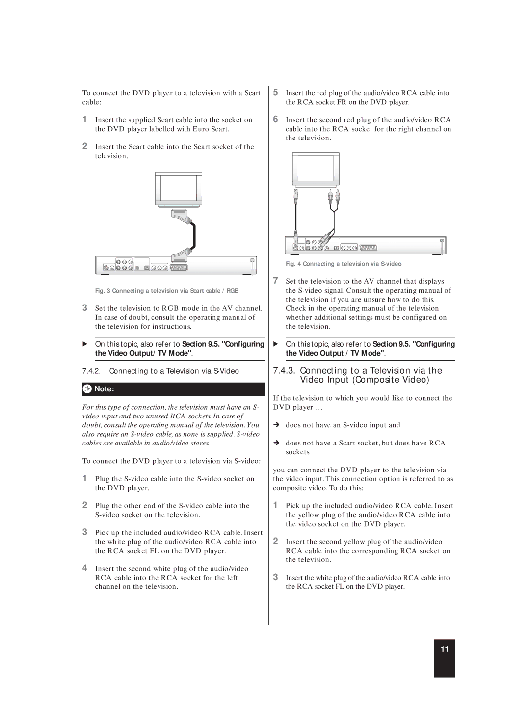 Kompernass KH 6507 manual Connecting a television via Scart cable / RGB 