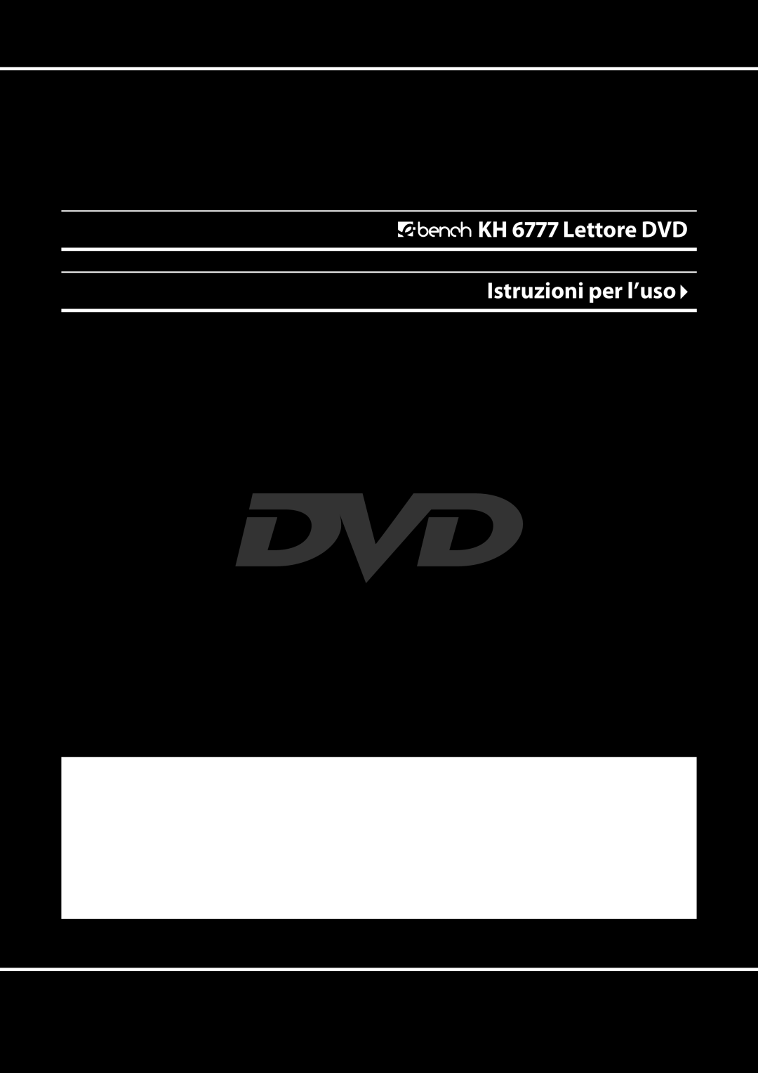 Kompernass KH 6777 manual KH  Lettore DVD Istruzioni per l’uso 