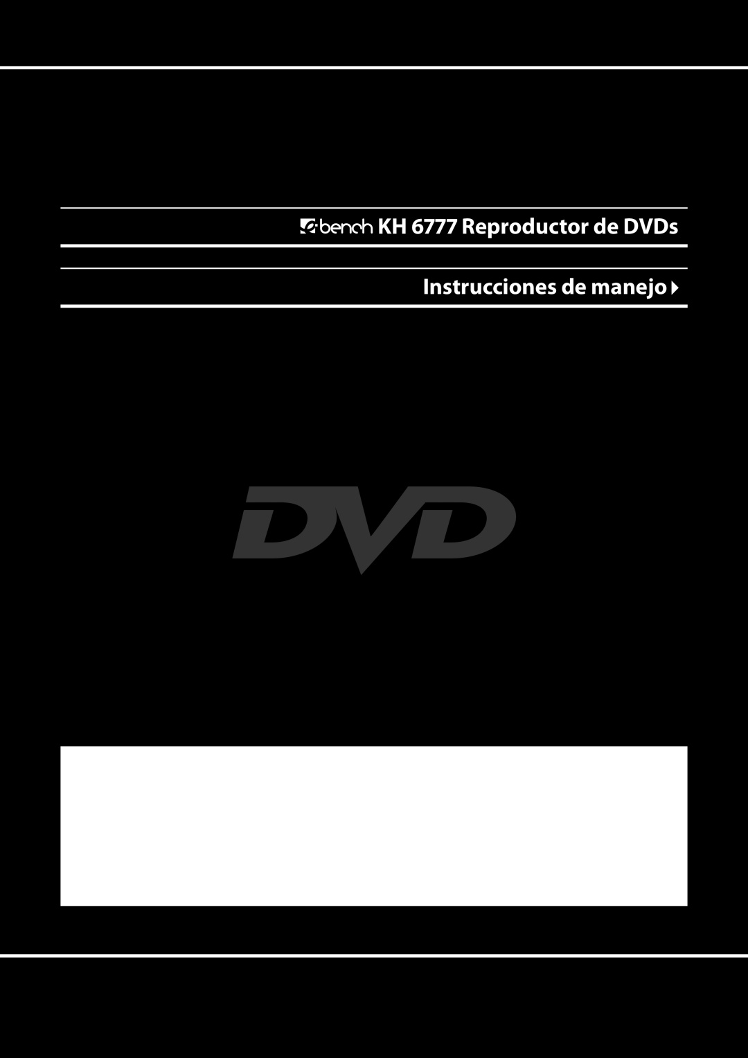 Kompernass KH 6777 manual KH  Reproductor de DVDs Instrucciones de manejo 