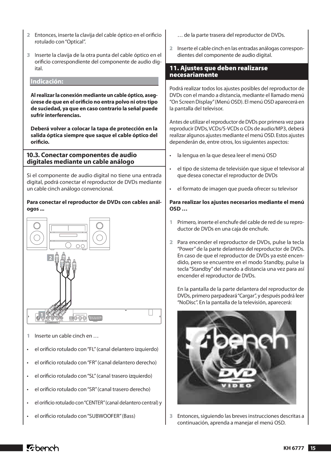 Kompernass KH 6777 manual Ajustes que deben realizarse necesariamente, Ogos 