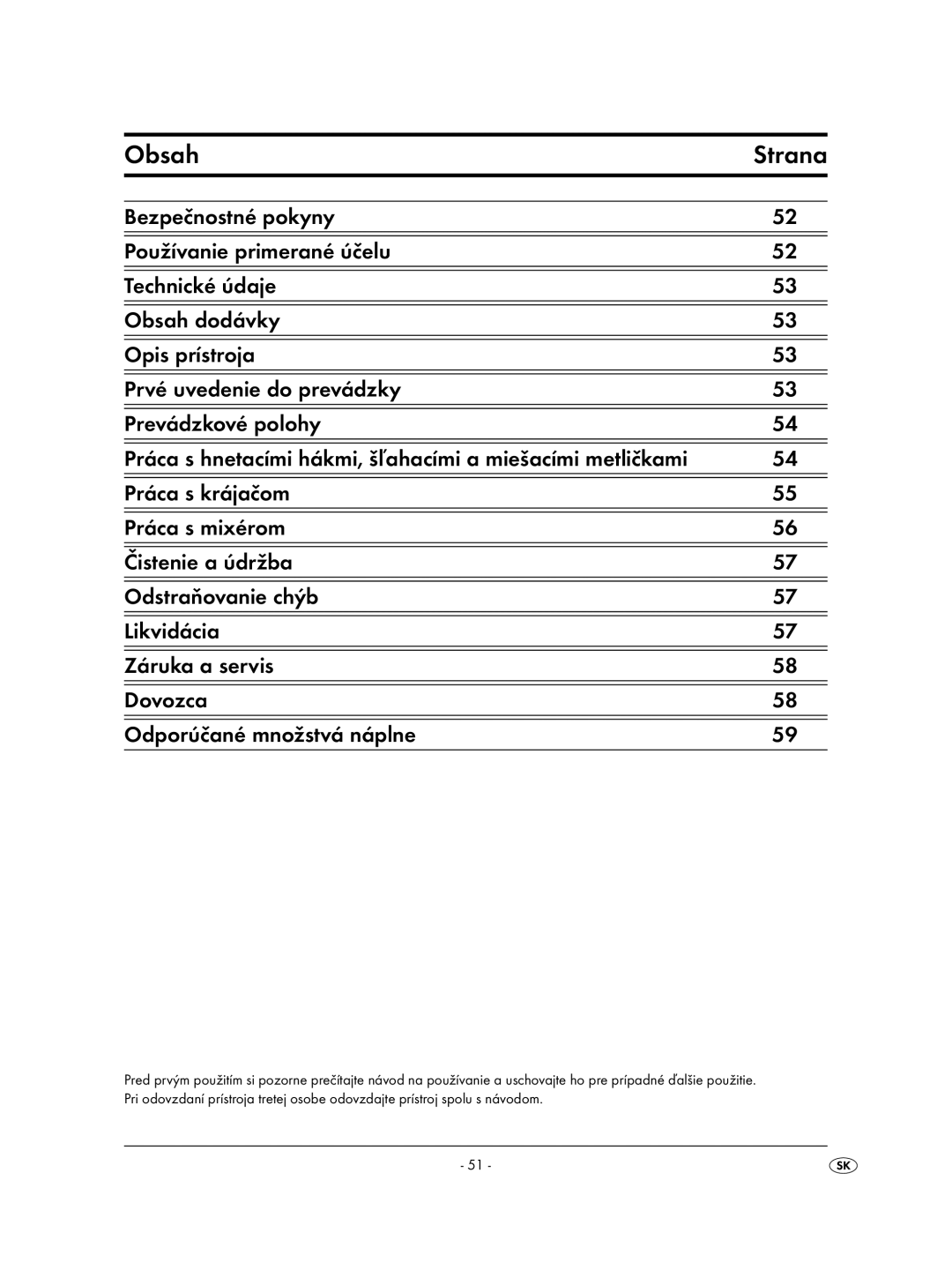 Kompernass KH 701 manual Obsah 