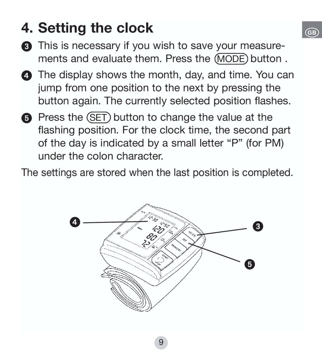 Kompernass KH 8090 operating instructions Setting the clock 