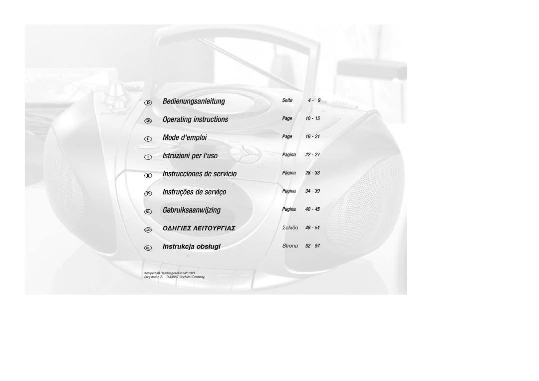 Kompernass KH 868 manual Instrukcja obs∏ugi 