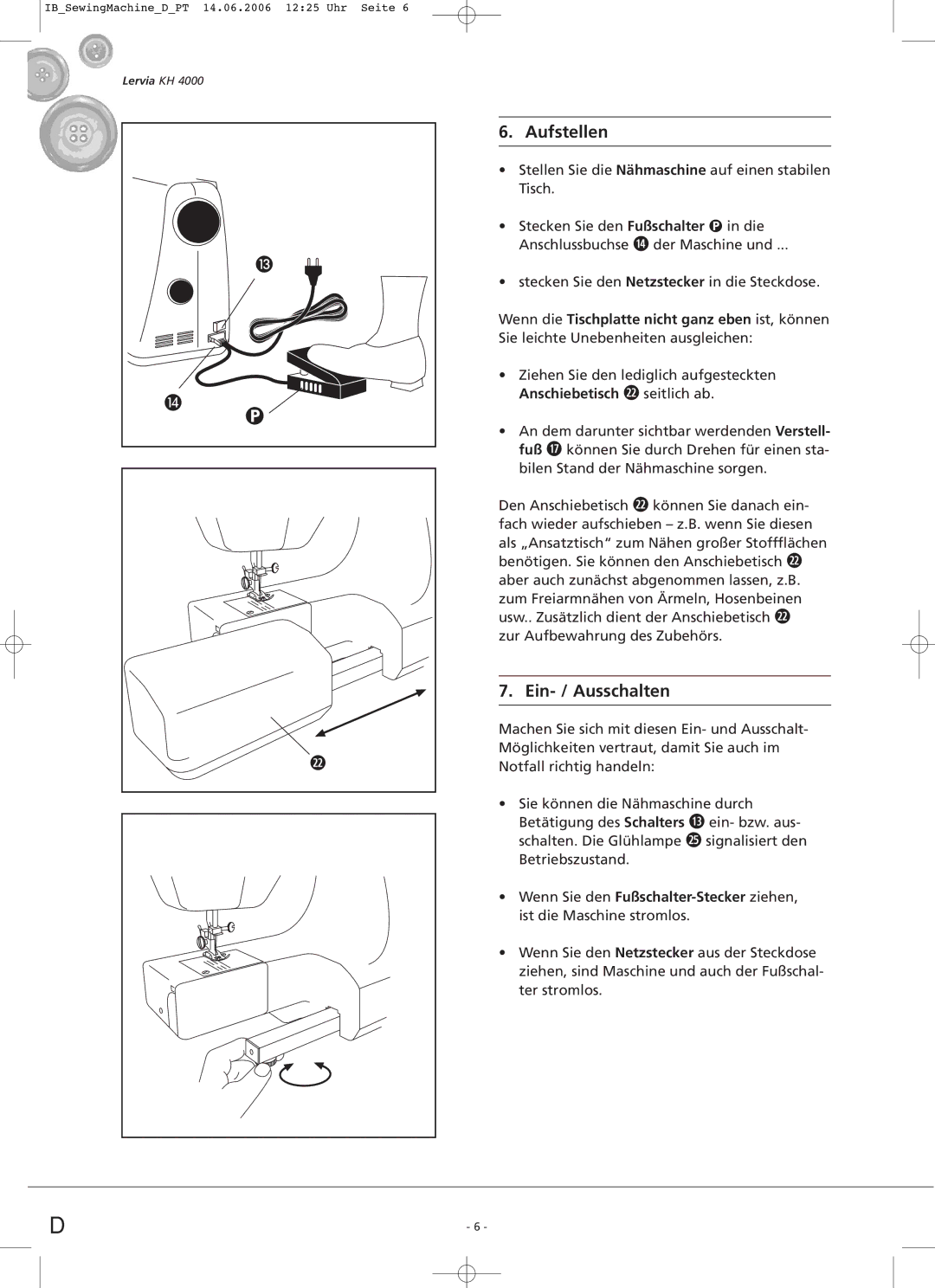 Kompernass KH4000 manual Aufstellen, Ein- / Ausschalten 