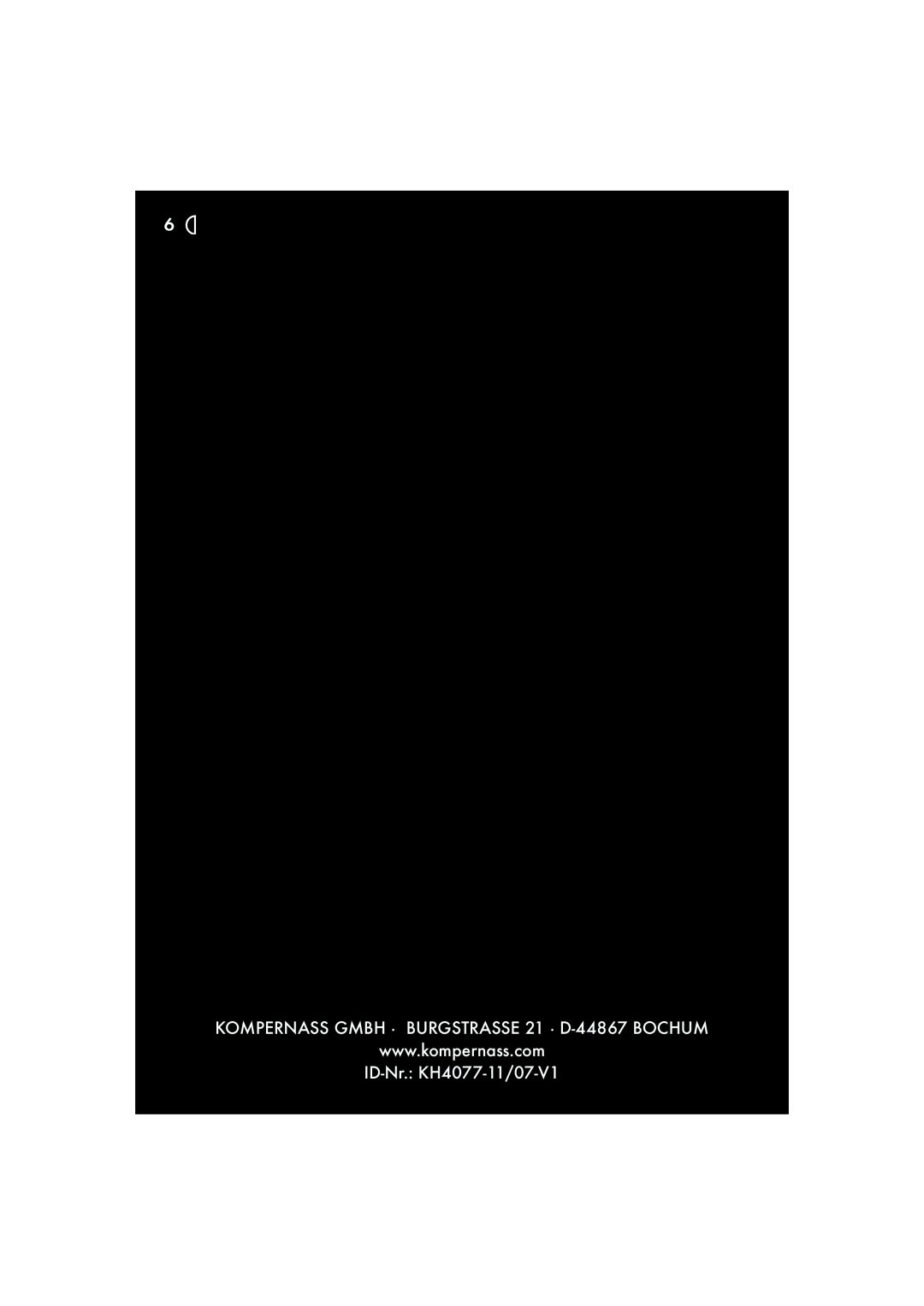 Kompernass manual KOMPERNASS GMBH · BURGSTRASSE 21 · D-44867 BOCHUM, ID-Nr. KH4077-11/07-V1 