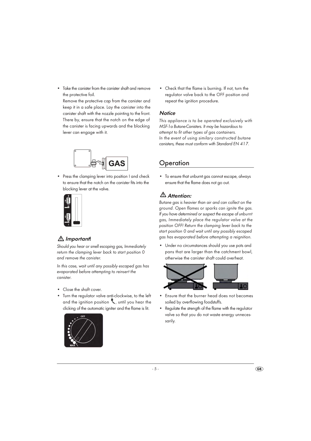 Kompernass KH4202 manual Operation, Close the shaft cover 