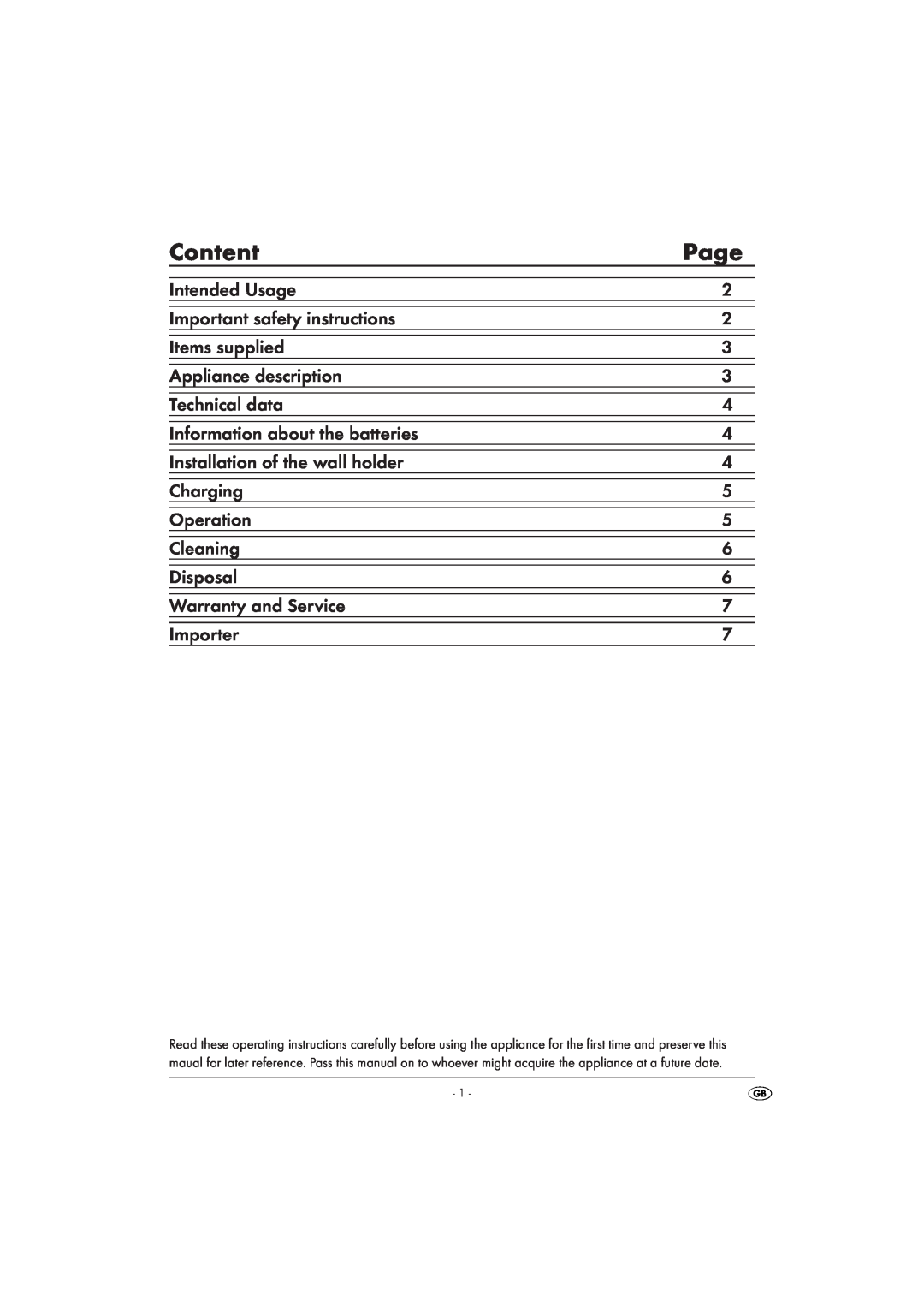 Kompernass KH4423 manual Content, Page 