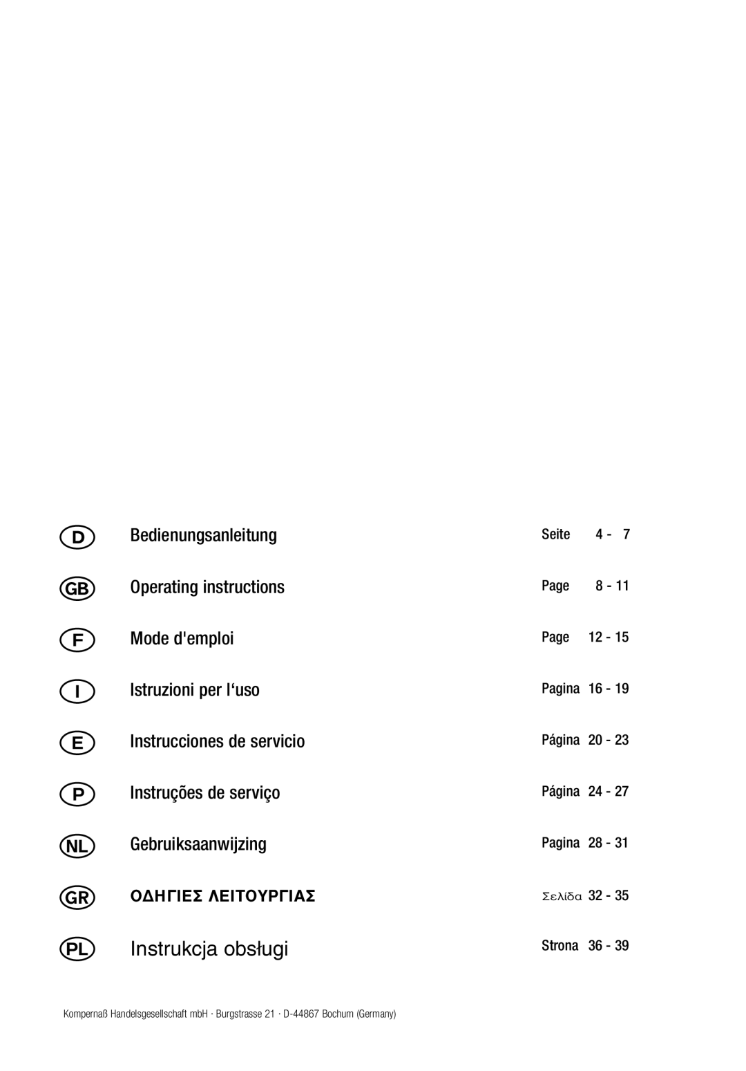 Kompernass PEBH 780 manual Instrukcja obs∏ugi 