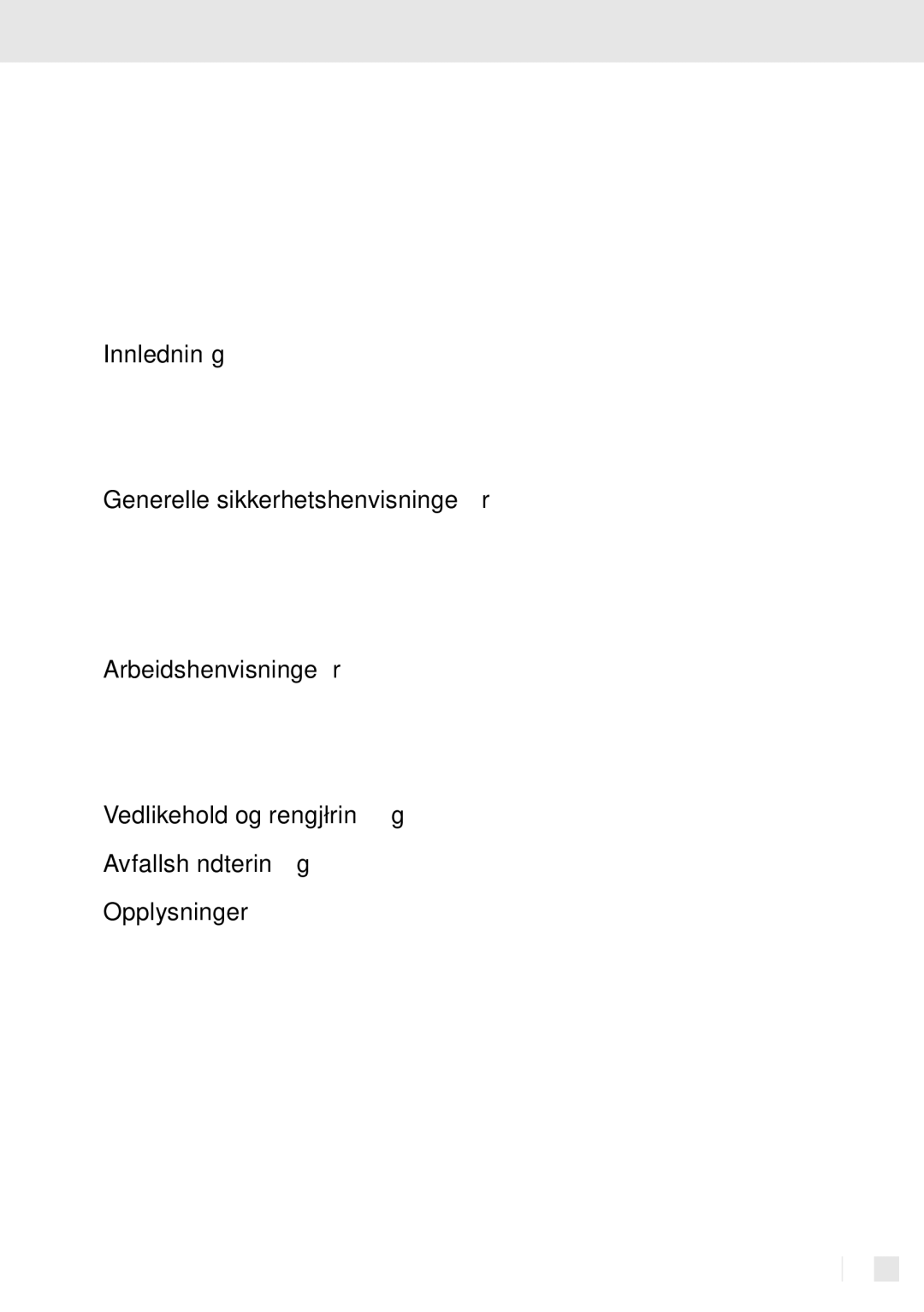 Kompernass PFSPS150 Innholdsfortegnelse, Innledning, Generelle sikkerhetshenvisninger, Arbeidshenvisninger, Opplysninger 