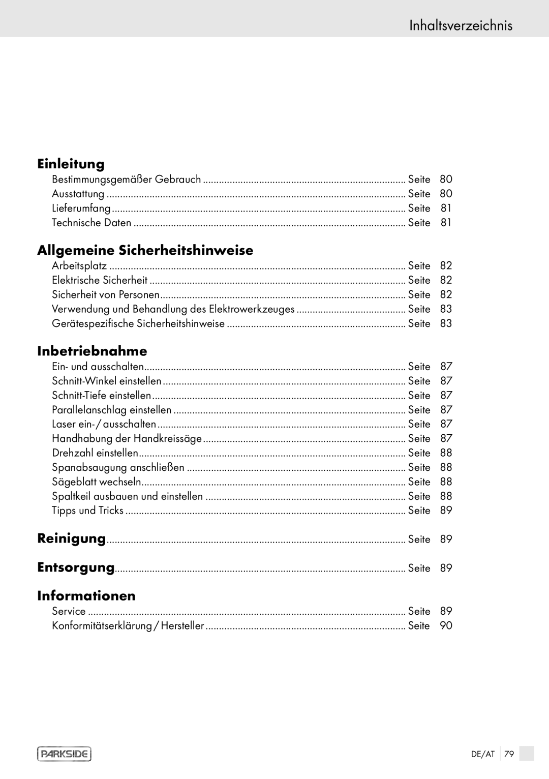 Kompernass PHKS 1450 LASER Inhaltsverzeichnis, Einleitung, Allgemeine Sicherheitshinweise, Inbetriebnahme, Informationen 