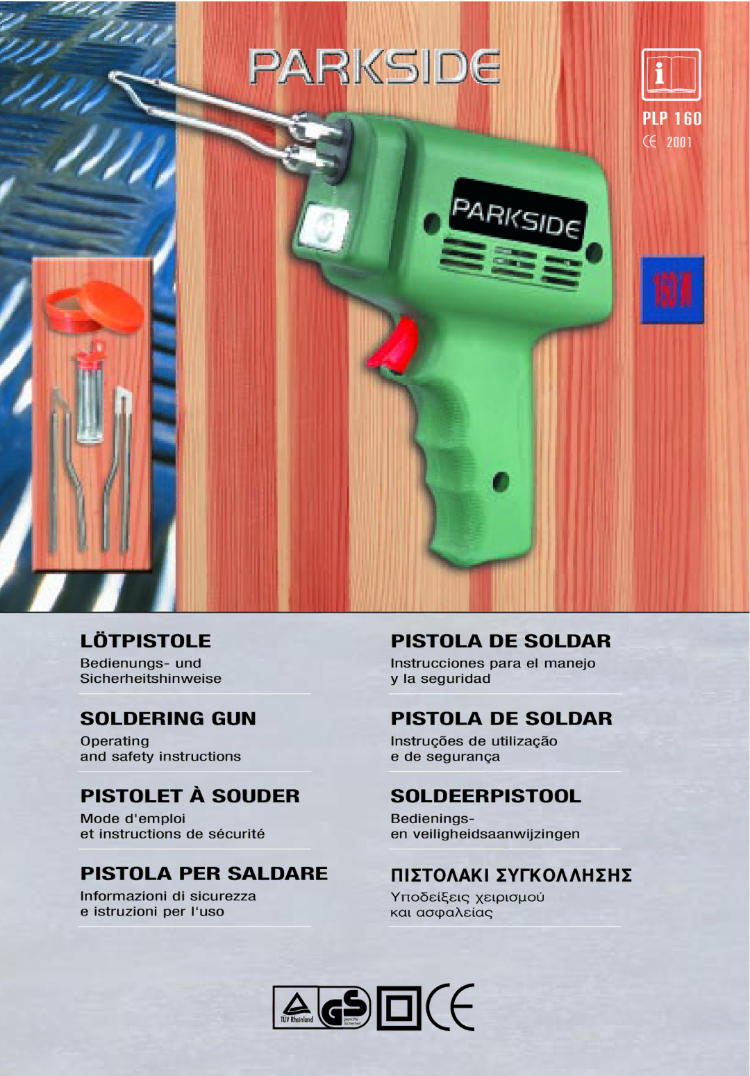 Kompernass PLP 160 manual Lötpistole Pistola DE Soldar 