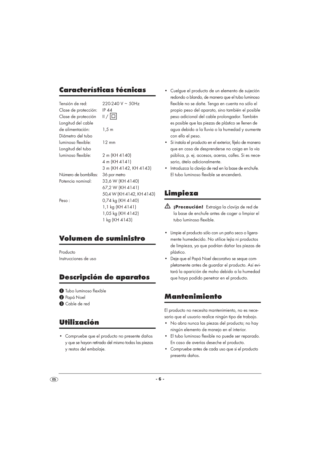 Kompernass SPOEB1016-100 Características técnicas, Volumen de suministro, Descripción de aparatos, Utilización, Limpieza 