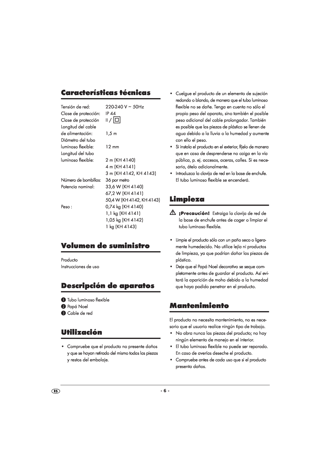 Kompernass SPOEB1016-100 Características técnicas, Volumen de suministro, Descripción de aparatos, Utilización, Limpieza 