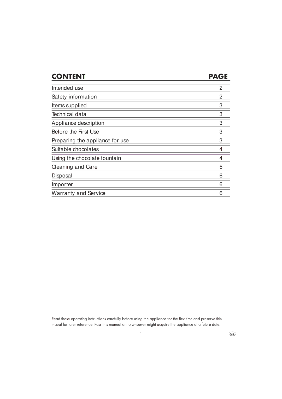 Kompernass SSB320A1 operating instructions Content 