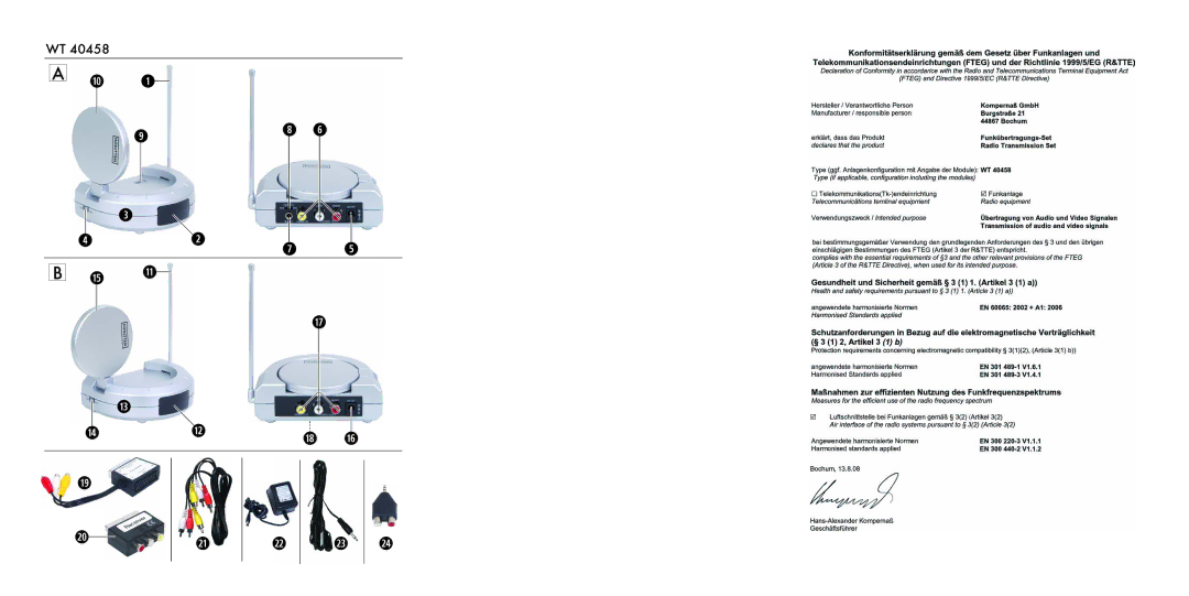 Kompernass WT 40458 manual 