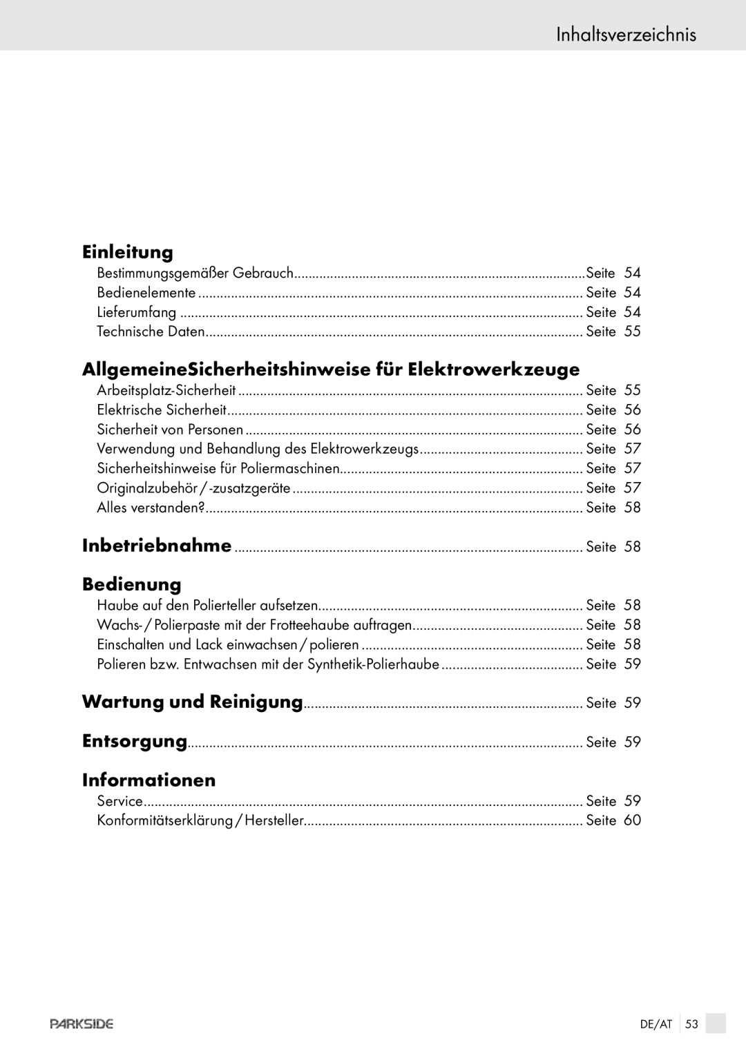 Kompernass XQ 90 manual Inhaltsverzeichnis, Einleitung, AllgemeineSicherheitshinweise für Elektrowerkzeuge, Bedienung 