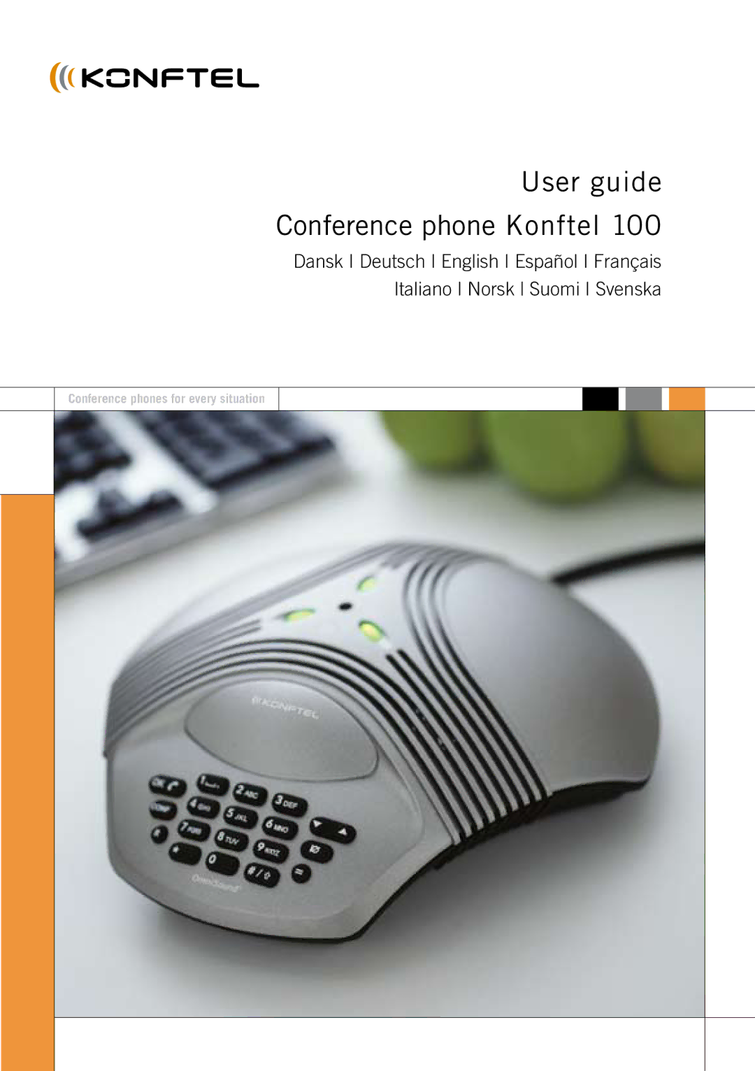 Konftel 100 manual User guide Conference phone Konftel 