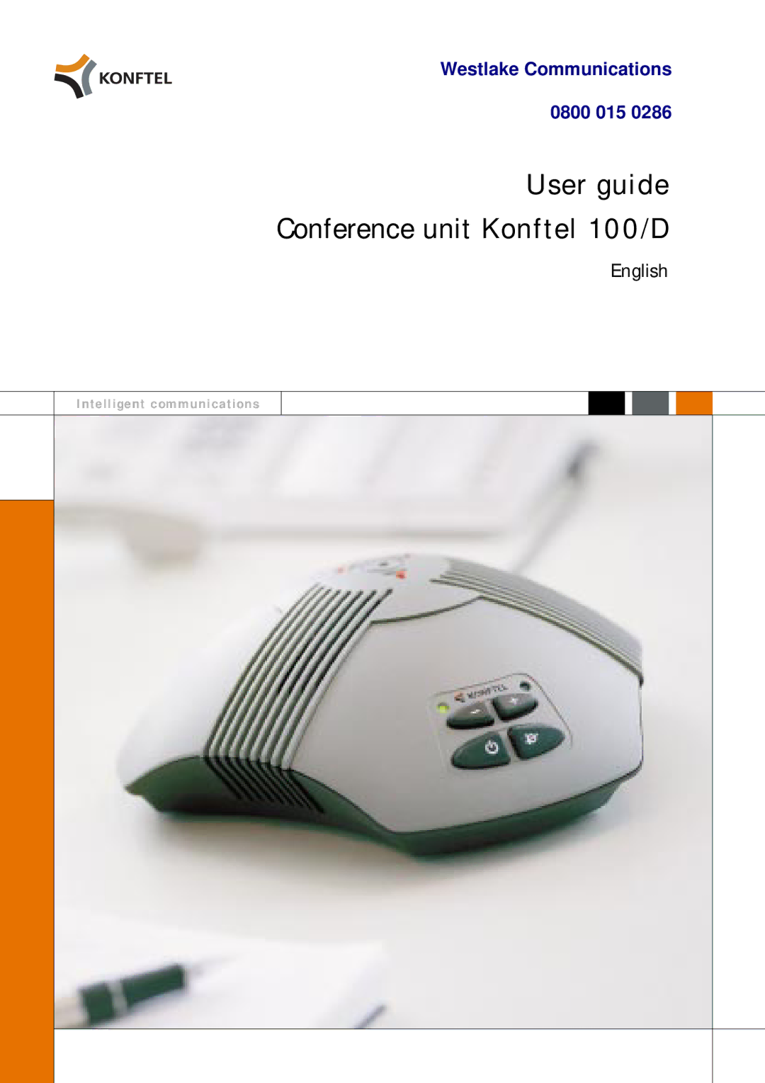 Konftel manual User guide Conference unit Konftel 100/D 