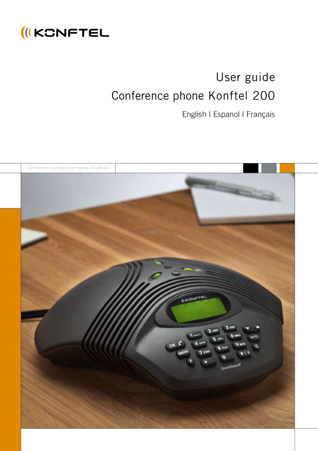 Konftel 200 manual User guide Conference phone Konftel 