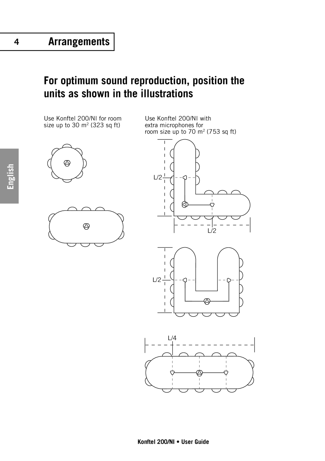 Konftel 200/NI manual Arrangements 