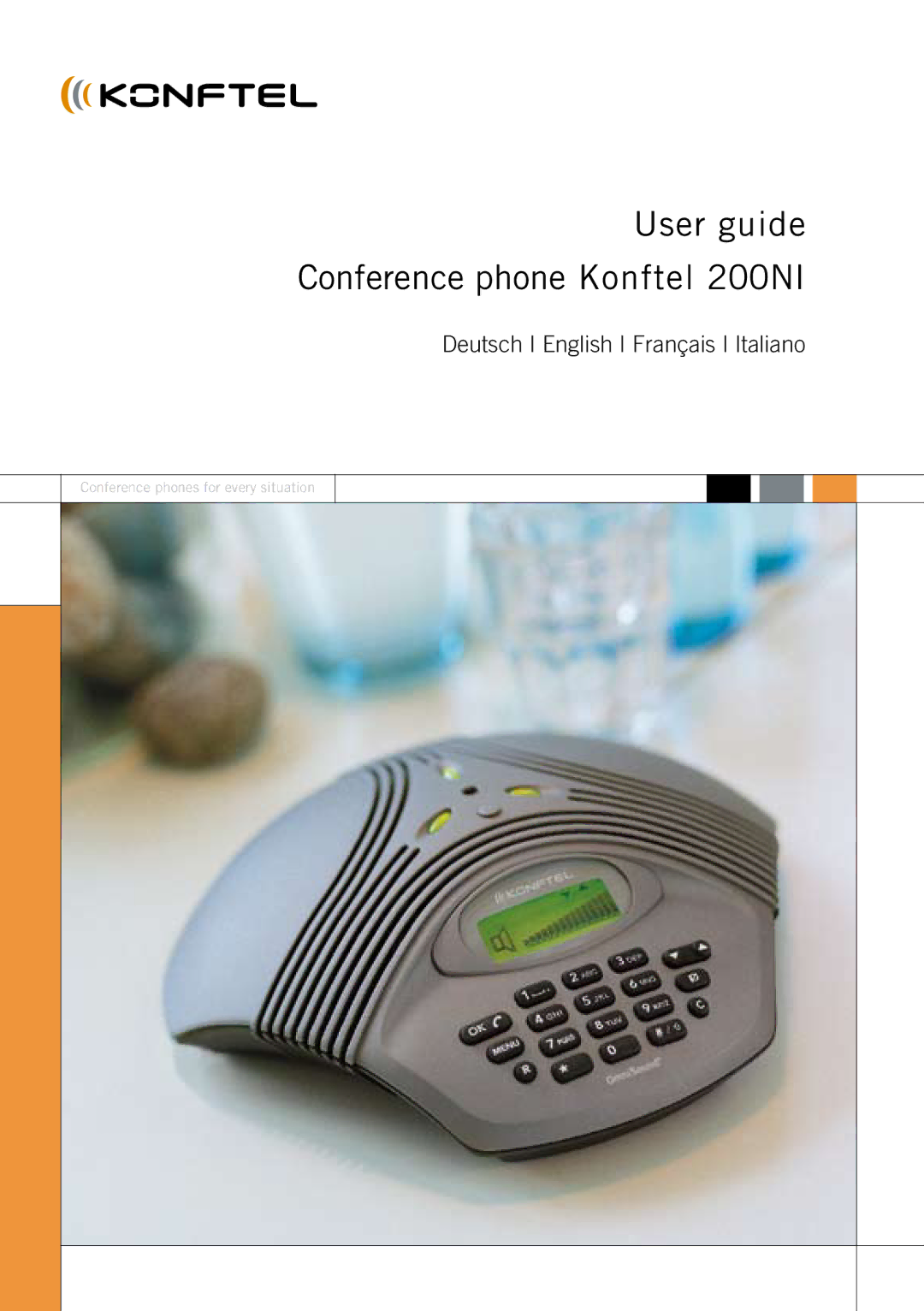 Konftel manual User guide Conference phone Konftel 200NI 