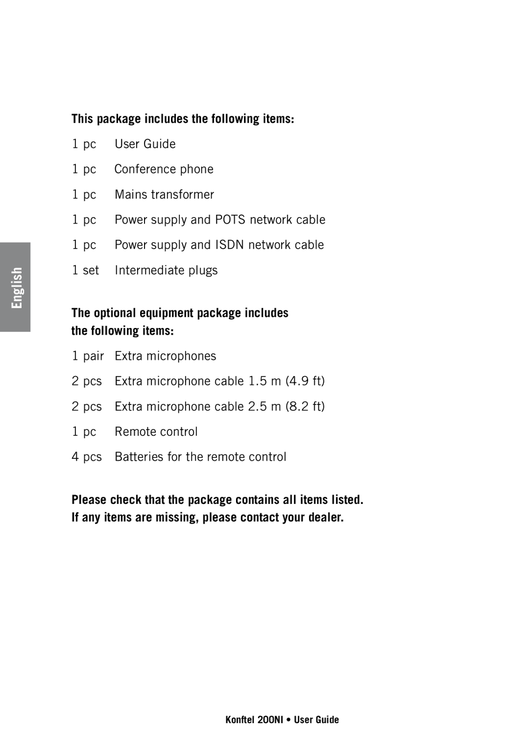 Konftel 200NI manual English 