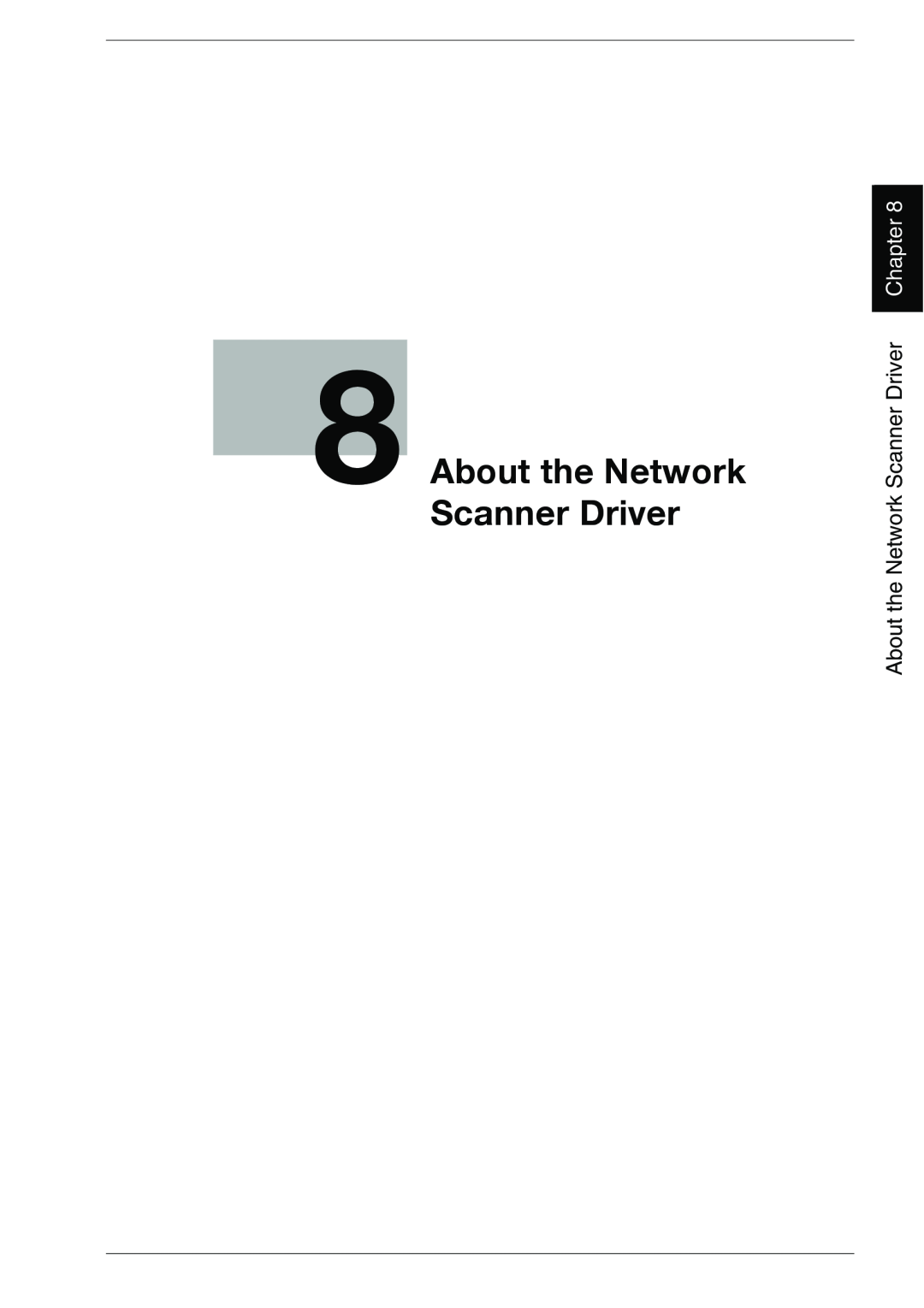 Konica Minolta 1050E appendix About the Network Scanner Driver, Chapter 