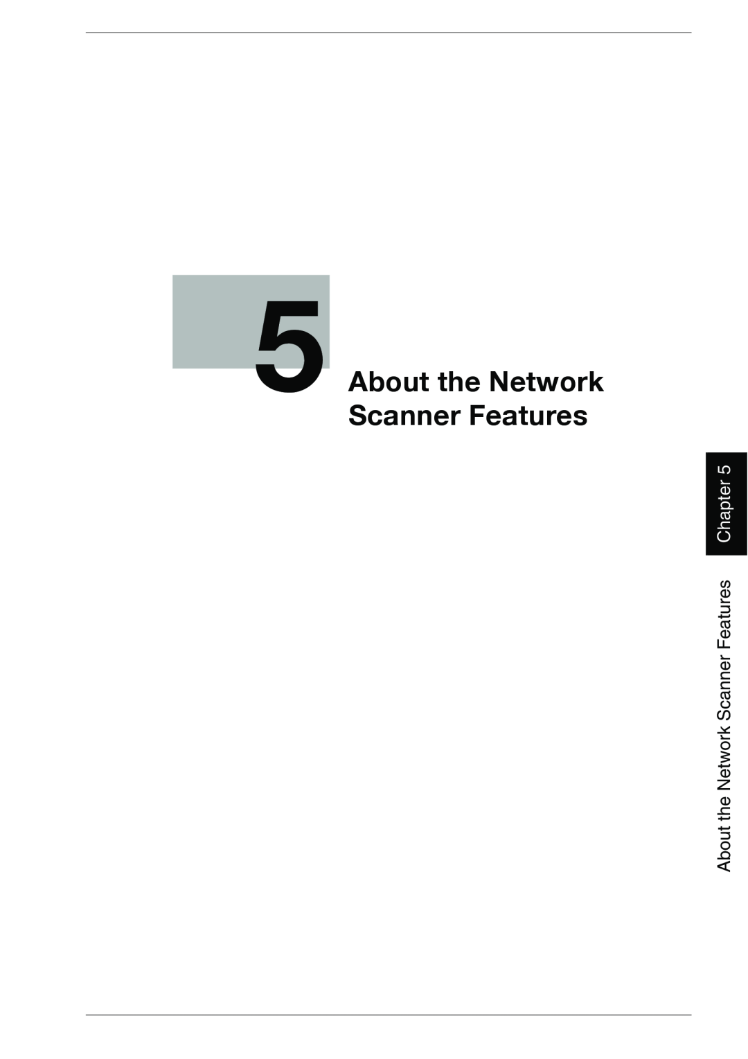 Konica Minolta 1050E appendix About the Network Scanner Features, Chapter 