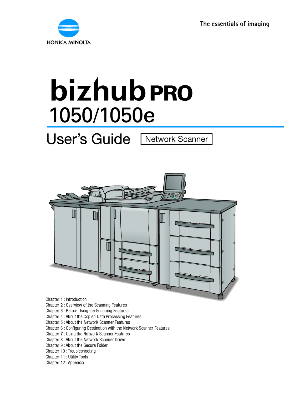 Konica Minolta 1050E appendix Network Scanner 