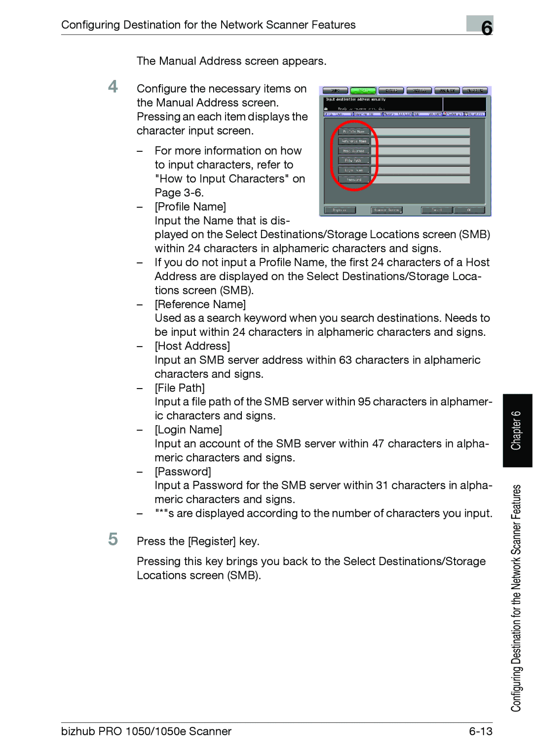 Konica Minolta 1050E appendix Bizhub PRO 1050/1050e Scanner 