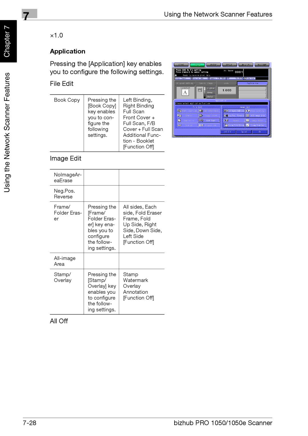 Konica Minolta 1050E appendix Using the Network Scanner Features ×1.0 