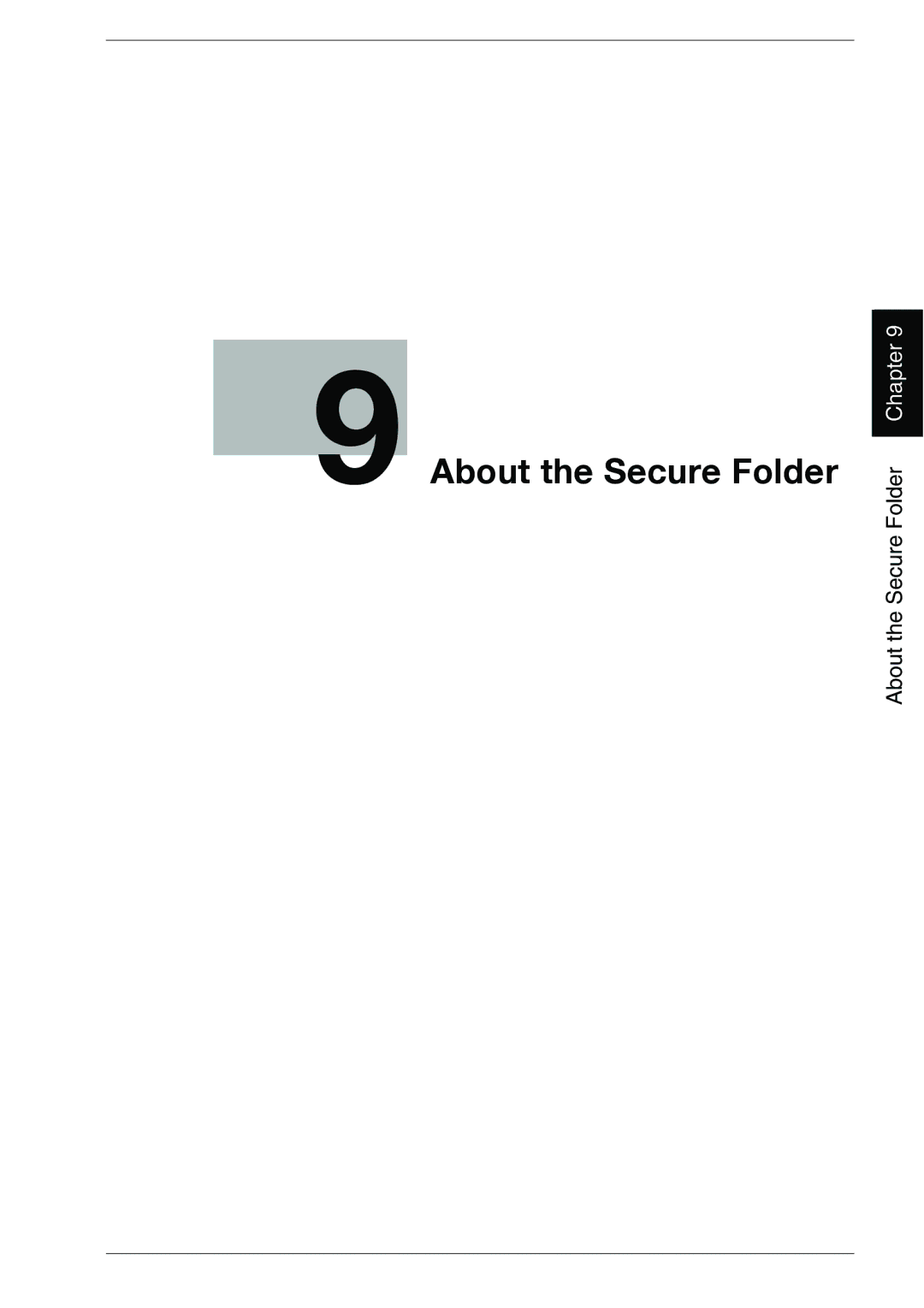 Konica Minolta 1050E appendix About the Secure Folder 