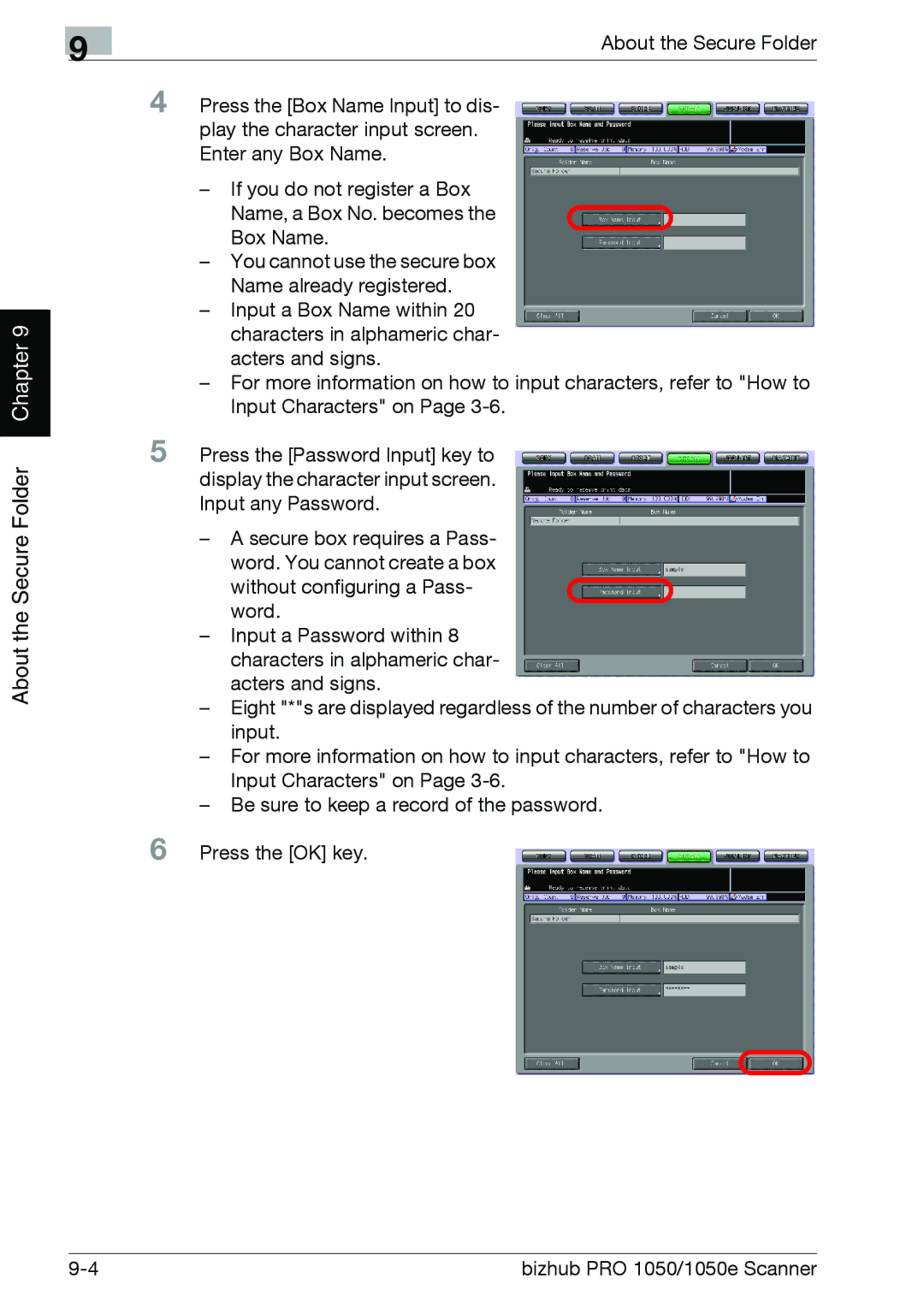 Konica Minolta 1050E appendix Chapter 