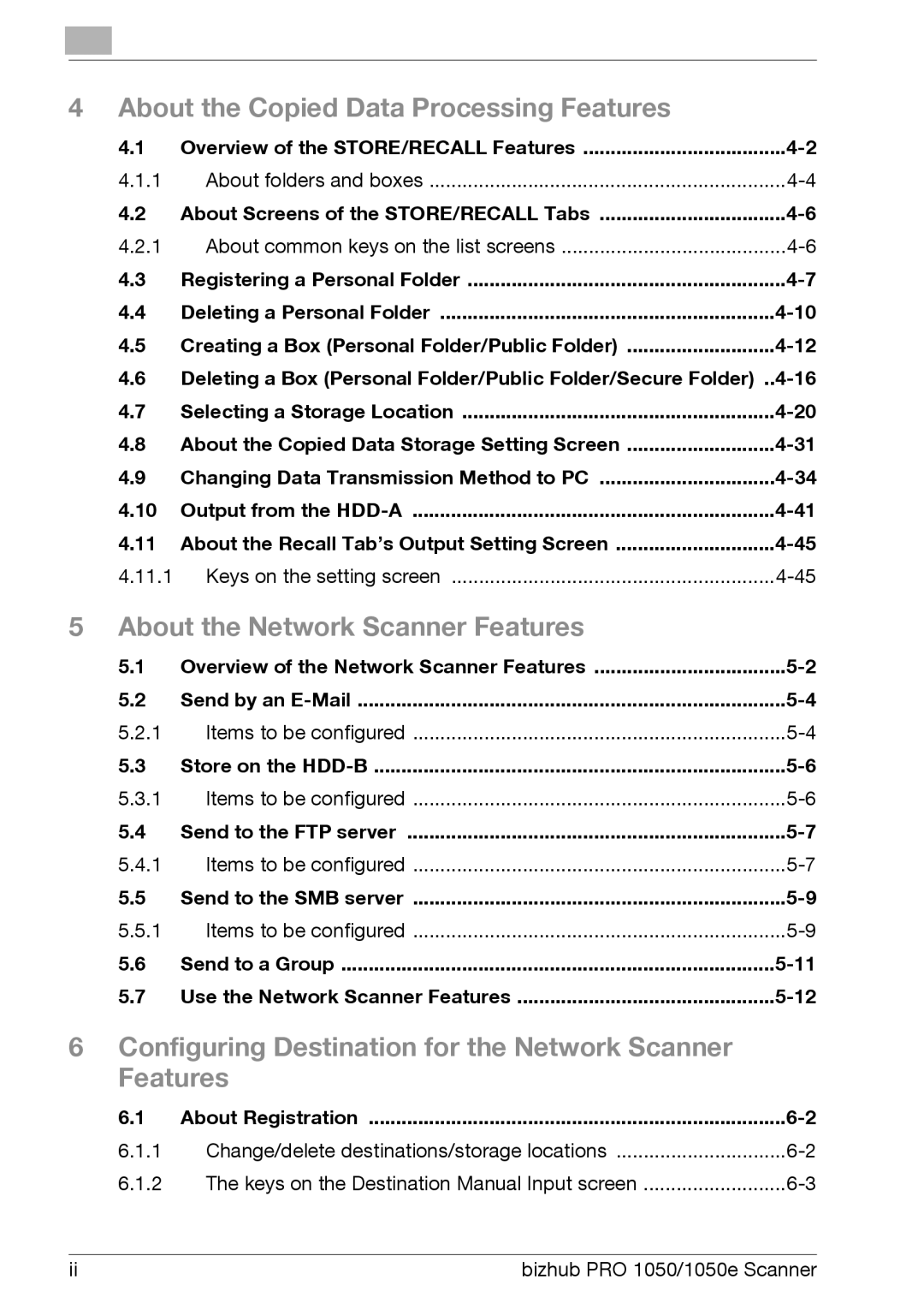 Konica Minolta 1050E appendix Overview of the Network Scanner Features, About Registration 