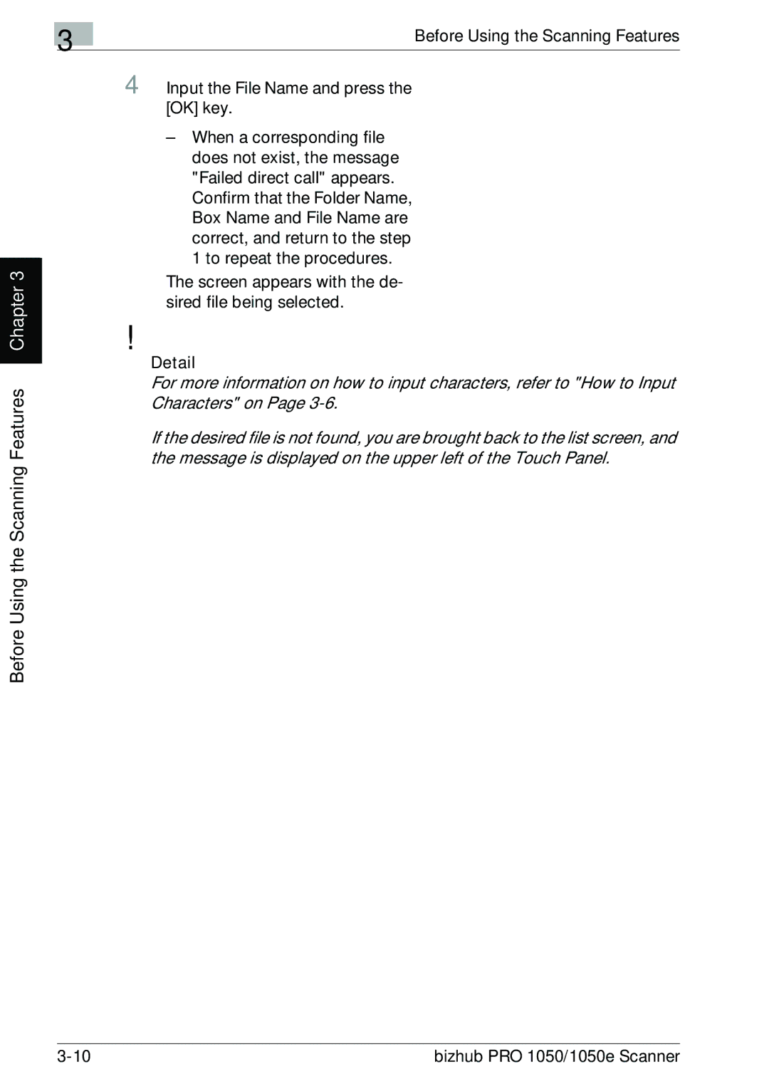 Konica Minolta 1050E appendix Chapter 