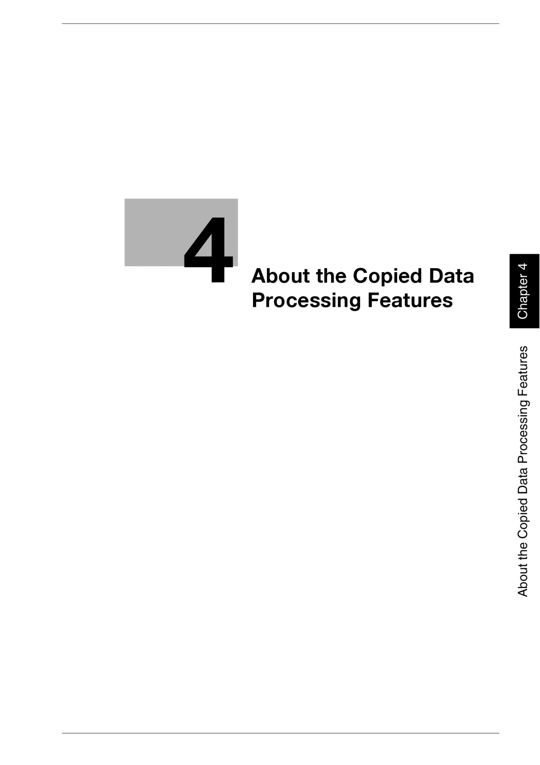 Konica Minolta 1050E appendix About the Copied Data Processing Features 