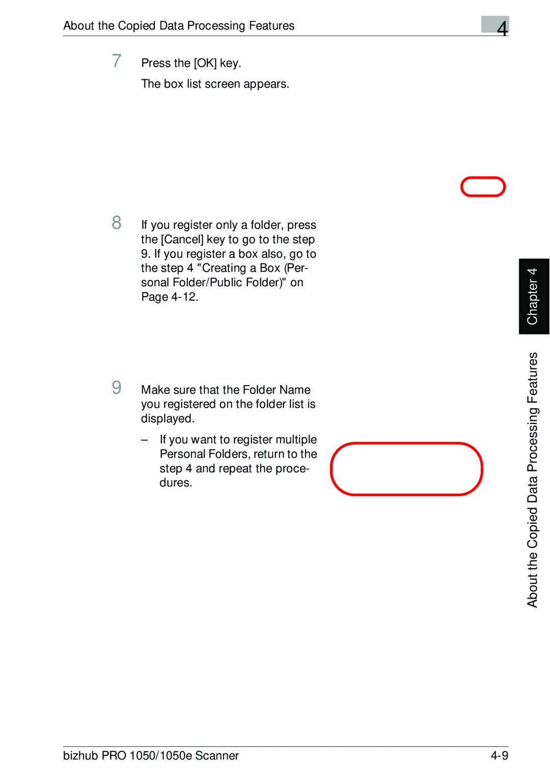 Konica Minolta 1050E appendix Chapter 