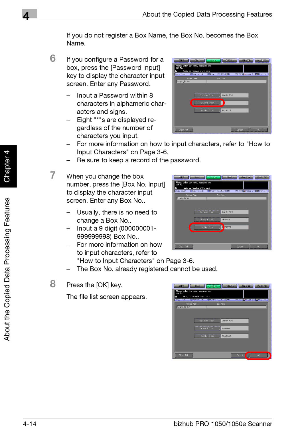 Konica Minolta 1050E appendix Chapter 