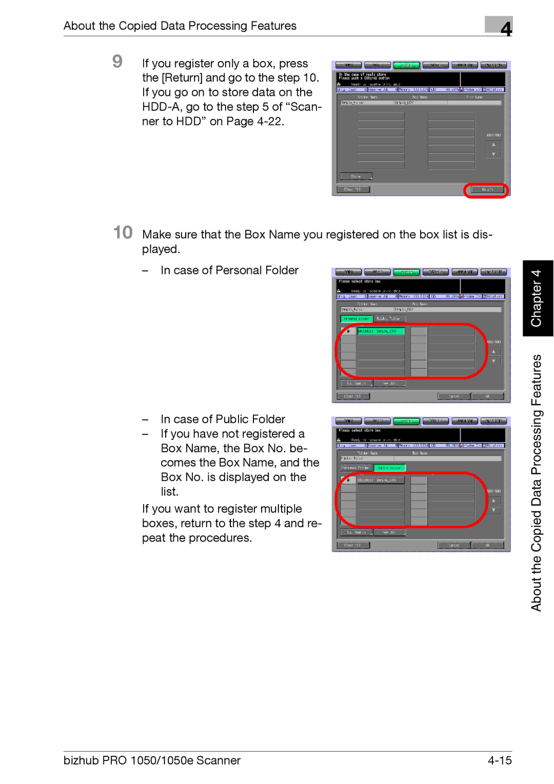 Konica Minolta 1050E appendix Chapter 