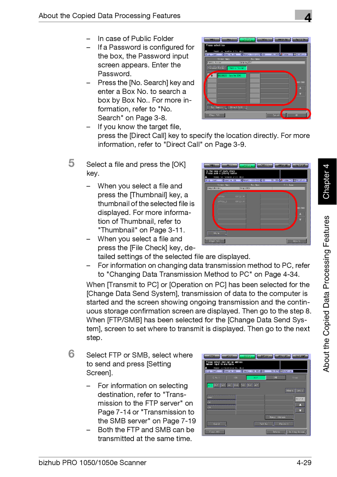 Konica Minolta 1050E appendix If a Password is configured for the box, the Password input 