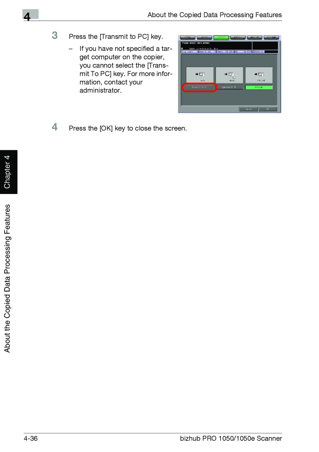 Konica Minolta 1050E appendix Chapter 