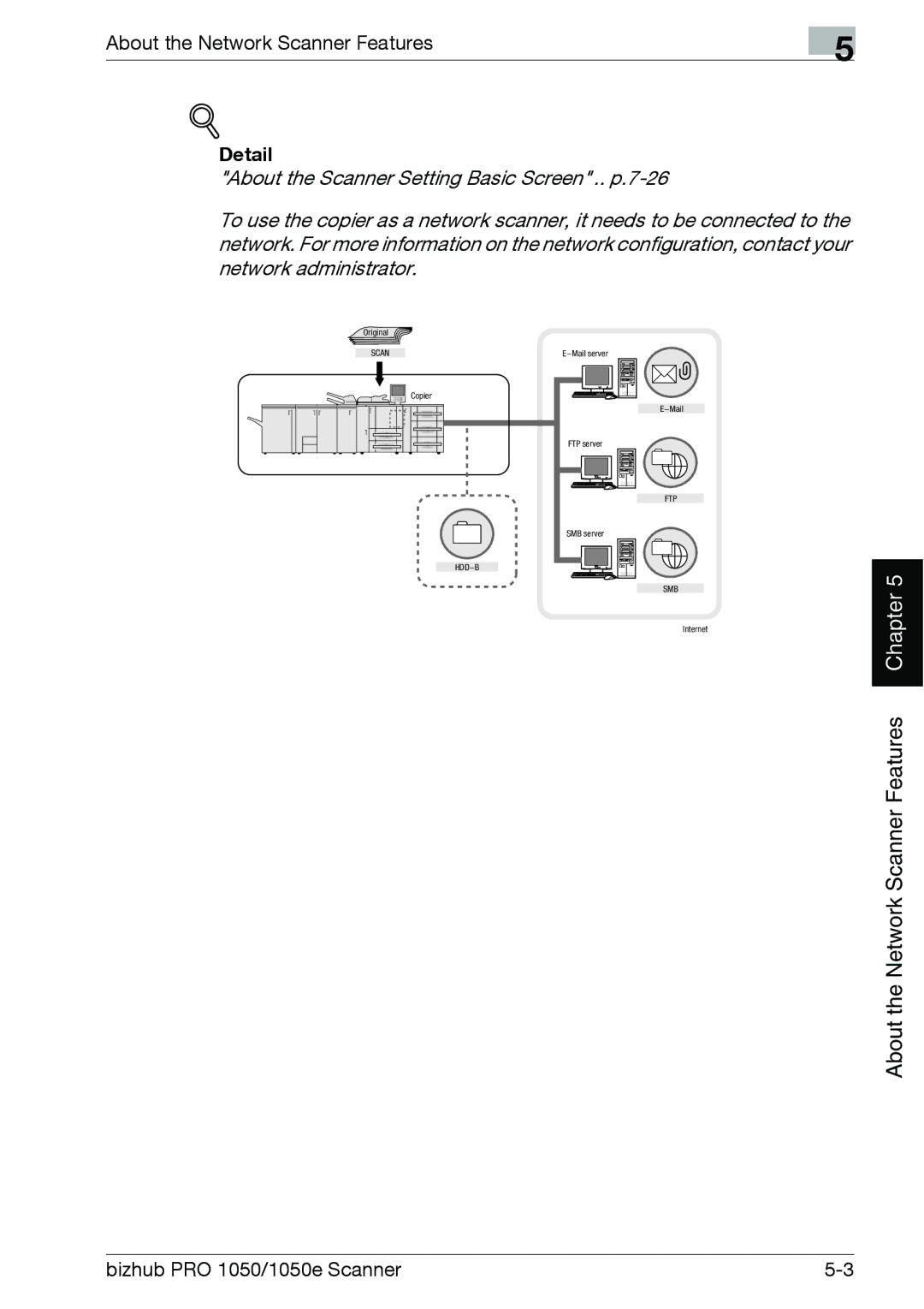 Konica Minolta 1050E appendix About the Network Scanner Features 