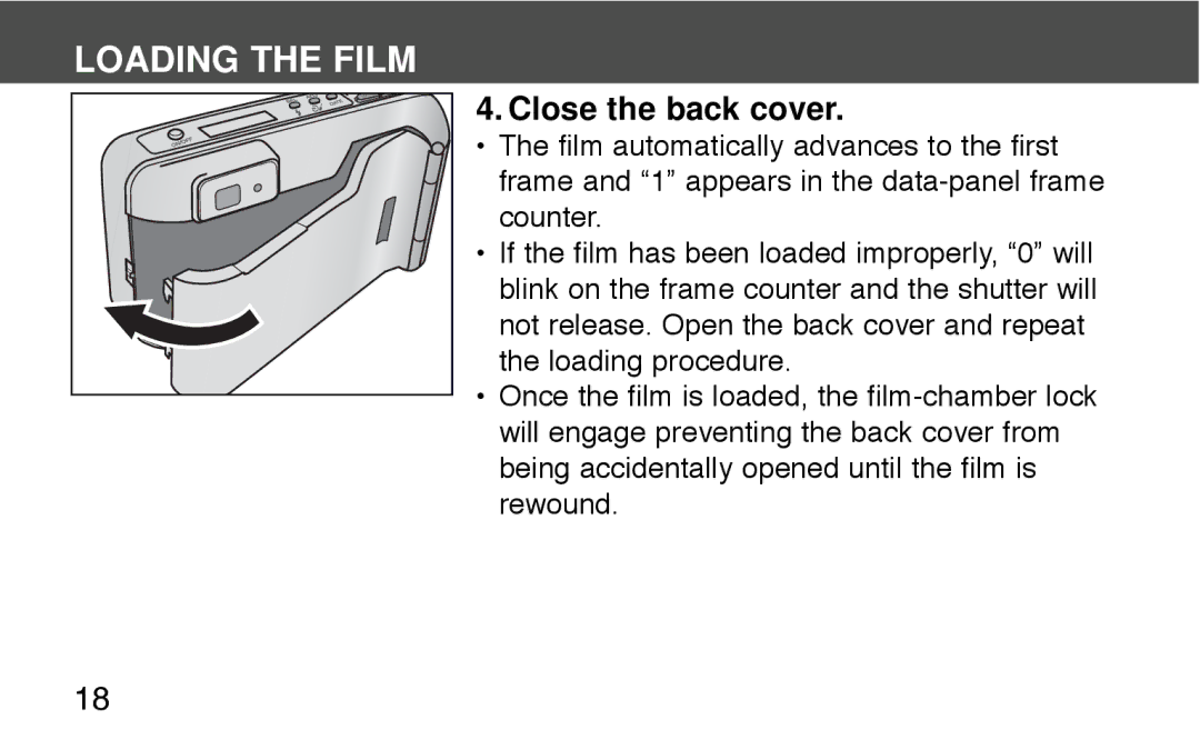 Konica Minolta 130C instruction manual Loading the Film 