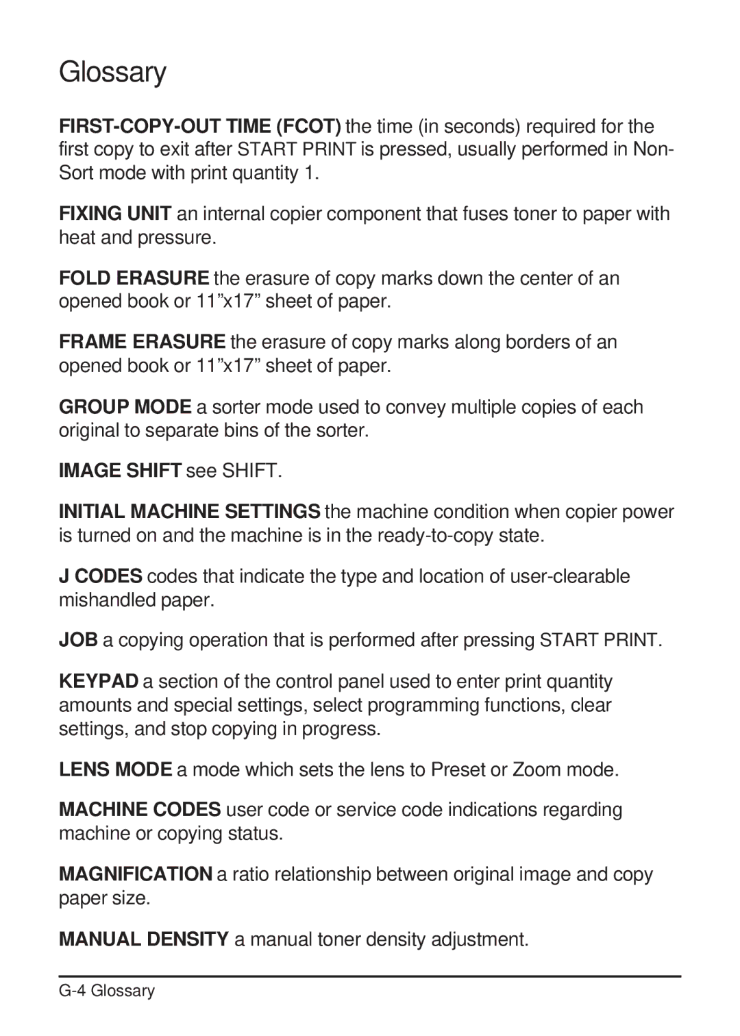 Konica Minolta 2223 user manual Image Shift see Shift 